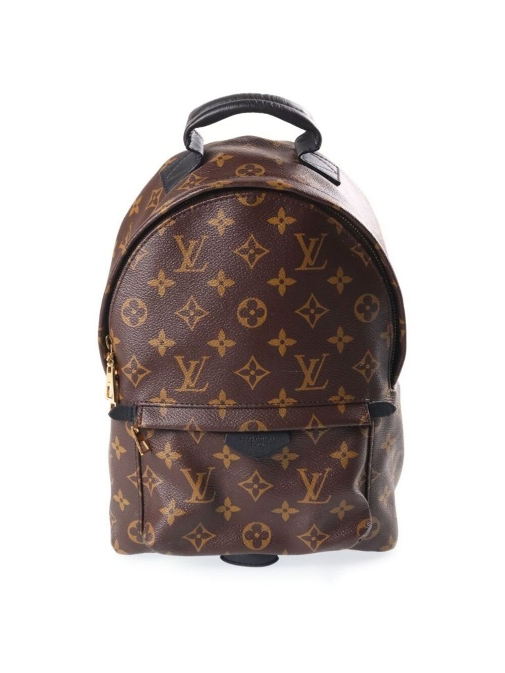 Louis Vuitton Monogram Palm Springs Mini Backpack Mini Bag Brown Black Leather